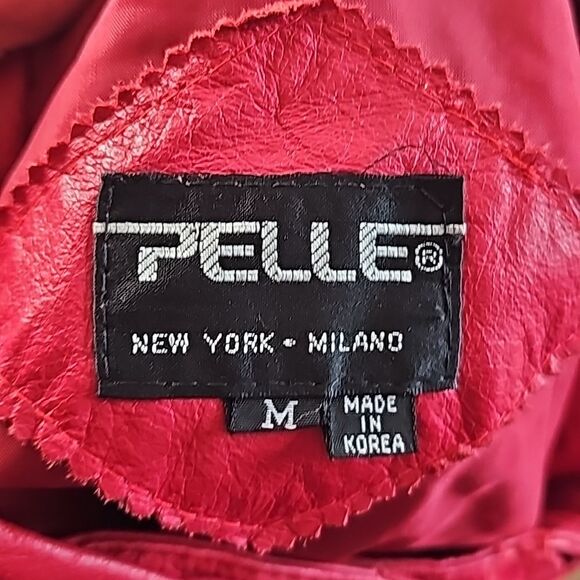 Jacket by Pelle Y2K Leather Red Size Medium - Picture 9 of 11